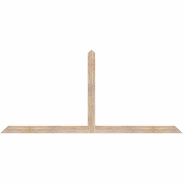 Ekena Millwork Portland Smooth Timber Gable Bracket, Douglas Fir, 84"W x 38"H x 1 1/2"D x 3 1/2"F, 11/12 Pitch GBW084X38X0204POR00SDF - main